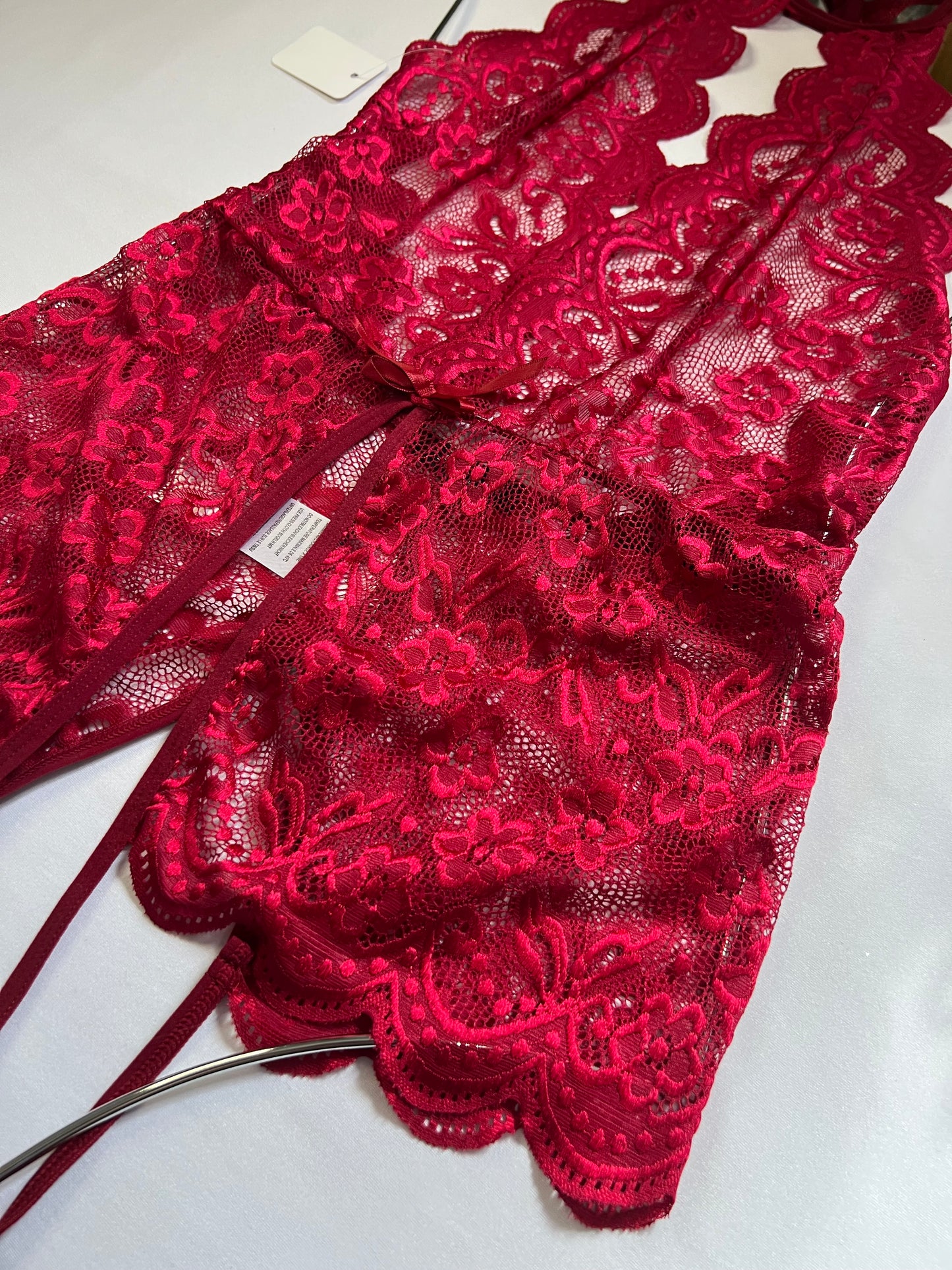 Romantic Red Lace Lingerie