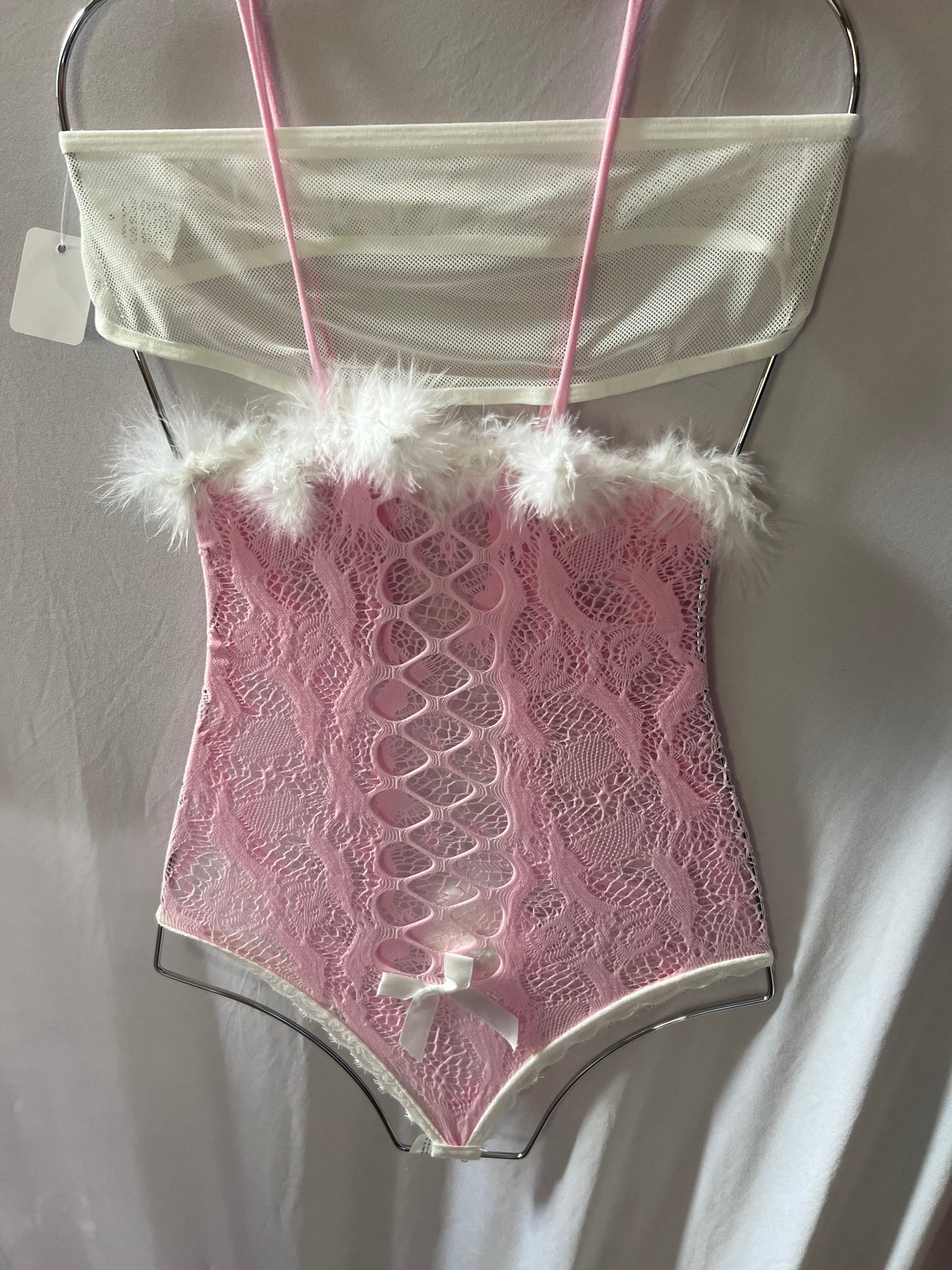 Pink Lace Bunny Lingerie Set