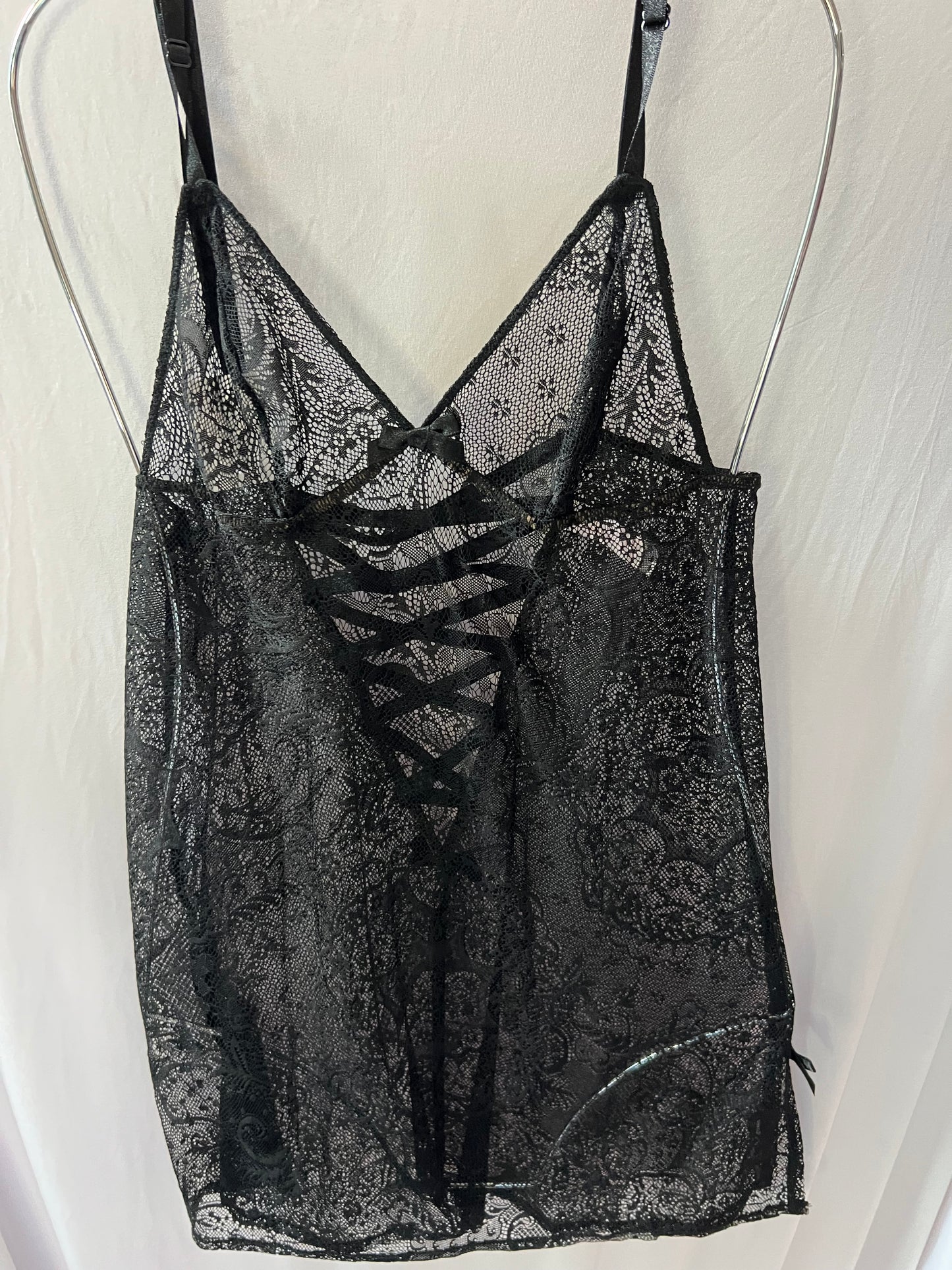 Black Lace Crisscross Bodysuit – Mysterious & Alluring