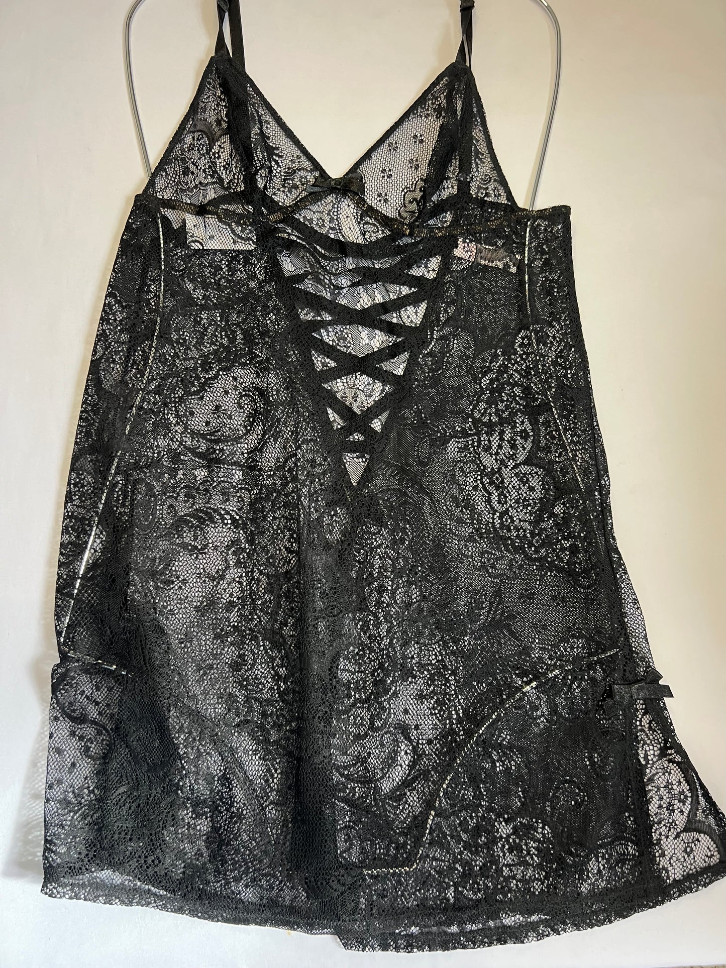 Black Lace Crisscross Bodysuit – Mysterious & Alluring