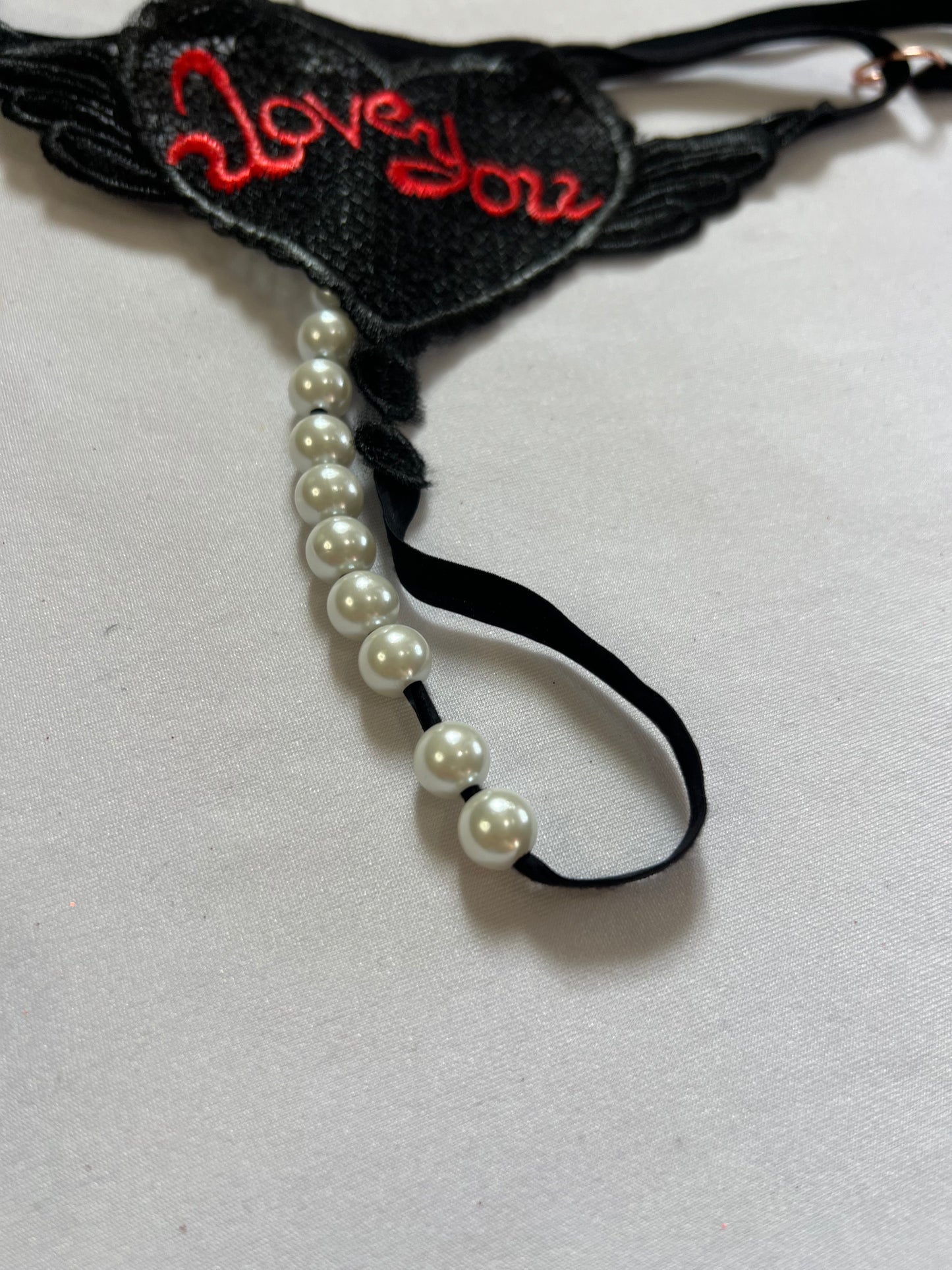 Seductive Pearl Thong – Black and Red Variants