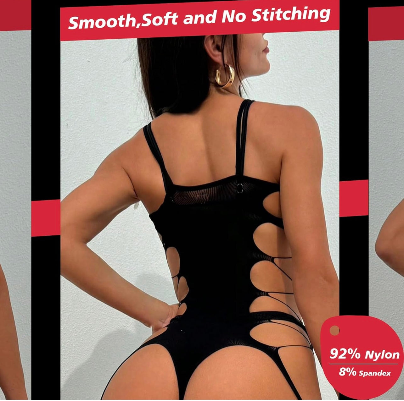 Black Cut-Out Mesh Bodysuit – Ultra Sexy Statement Piece