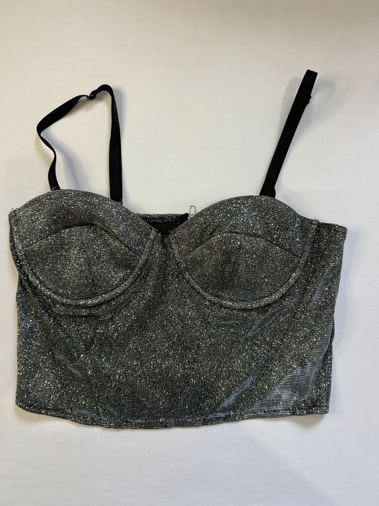 Sparkling Silver Corset Top