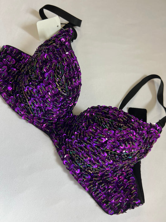 Purple Sequin Bra – Dazzle & Shine