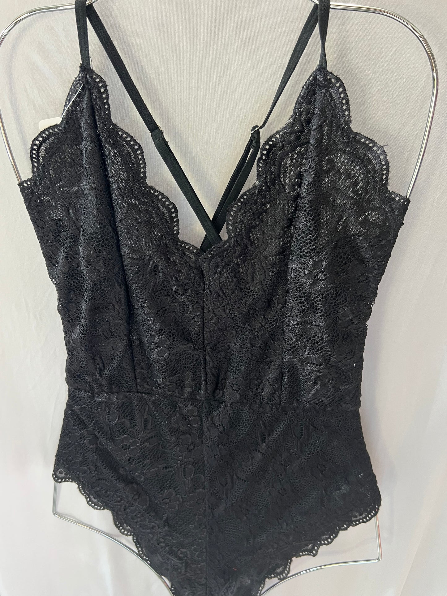 Elegant Black Lace Bodysuit