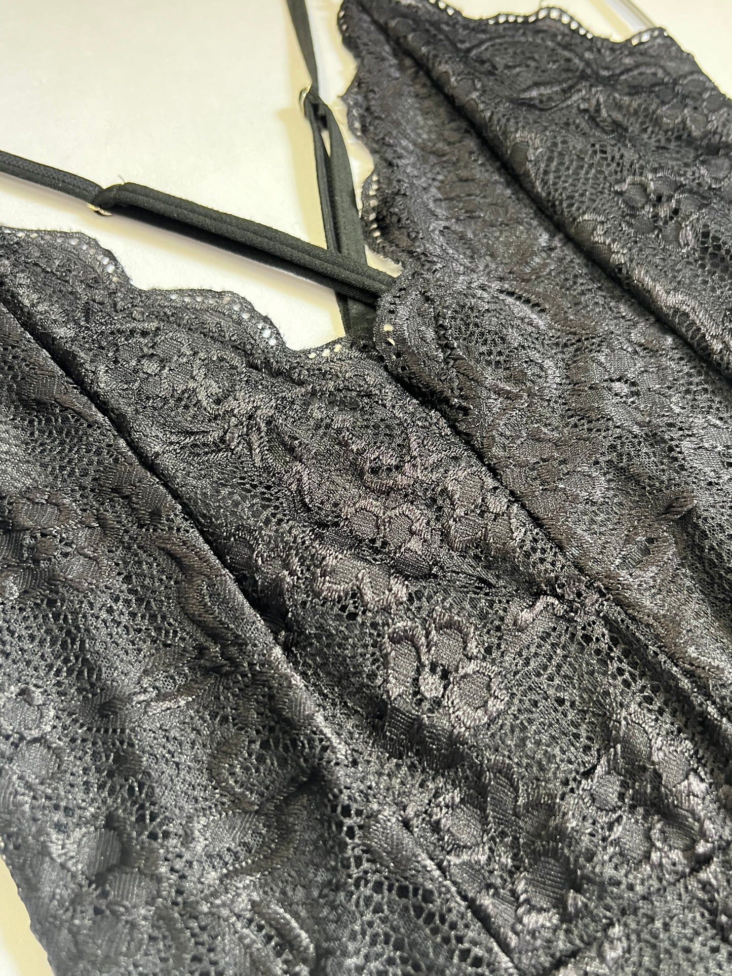 Elegant Black Lace Bodysuit
