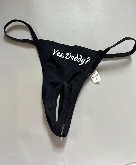 “Yes Daddy?” Crotchless Thong – Playful, Provocative & Sexy