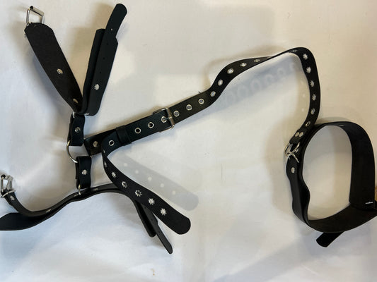 Adjustable Bondage Body Harness – Faux Leather Restraint Set