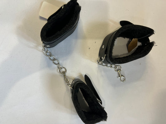 3 Faux Leather Furry Handcuffs – Adjustable Restraints for Couples